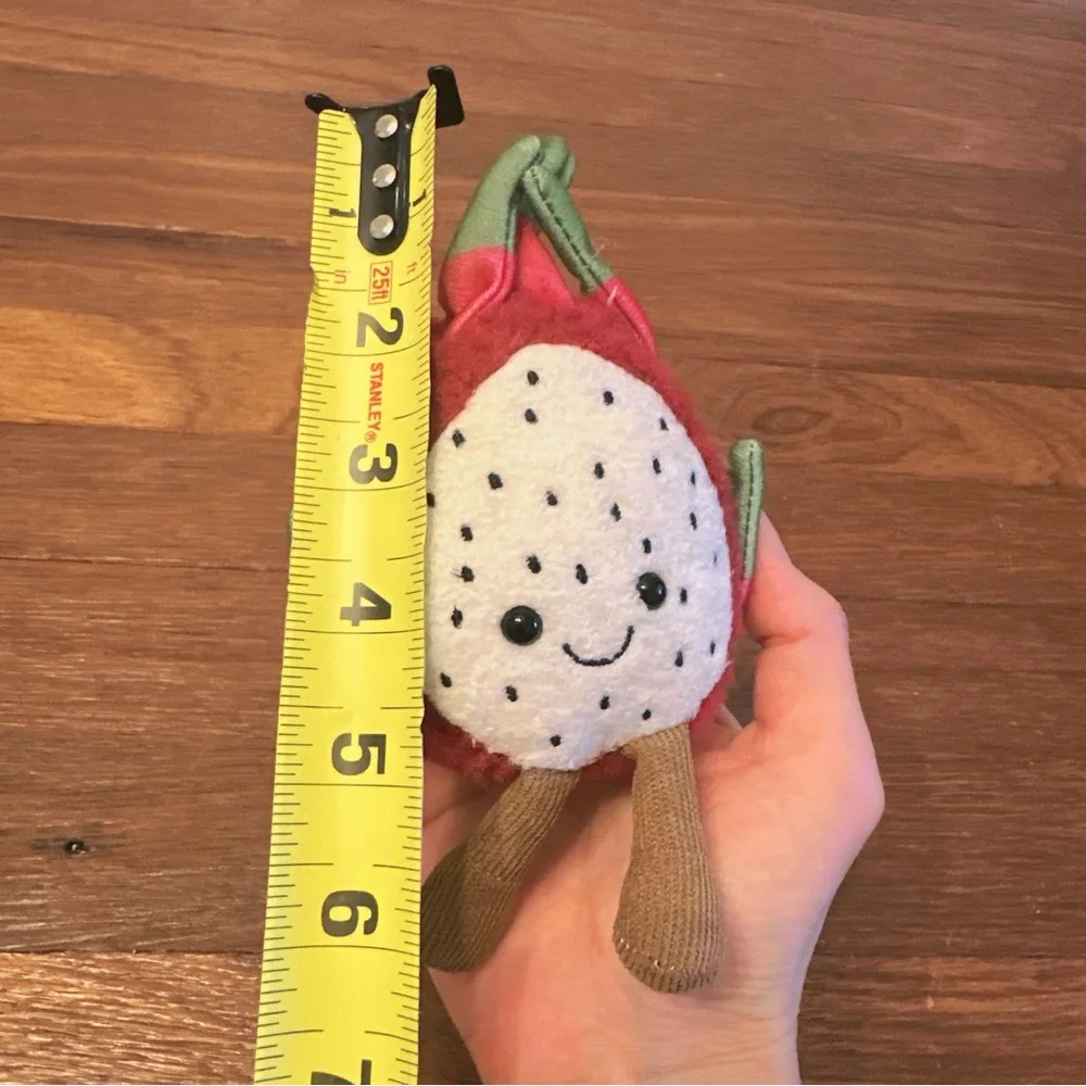 Dragon Fruit Plush Keychain Kawaii Cute Fruit Bag Charm Soft Gift